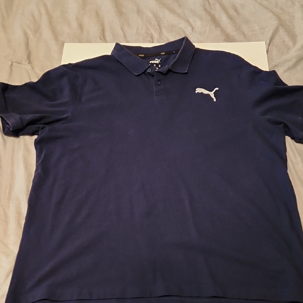 Puma Men's Deep Blue Polo Shirt - Picture 4 of 6
